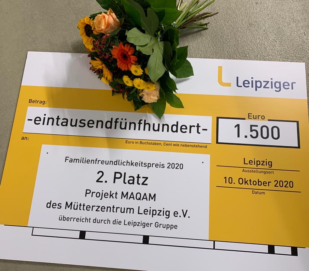 2020 10 10 Familienfreundlichkeitspreis MAQAM - Mütterzentrum e.V. Leipzig