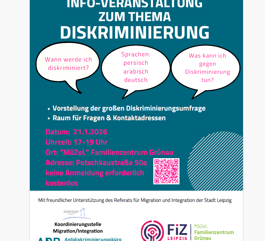 Flyer Diskriminierung 1 - Mütterzentrum e.V. Leipzig