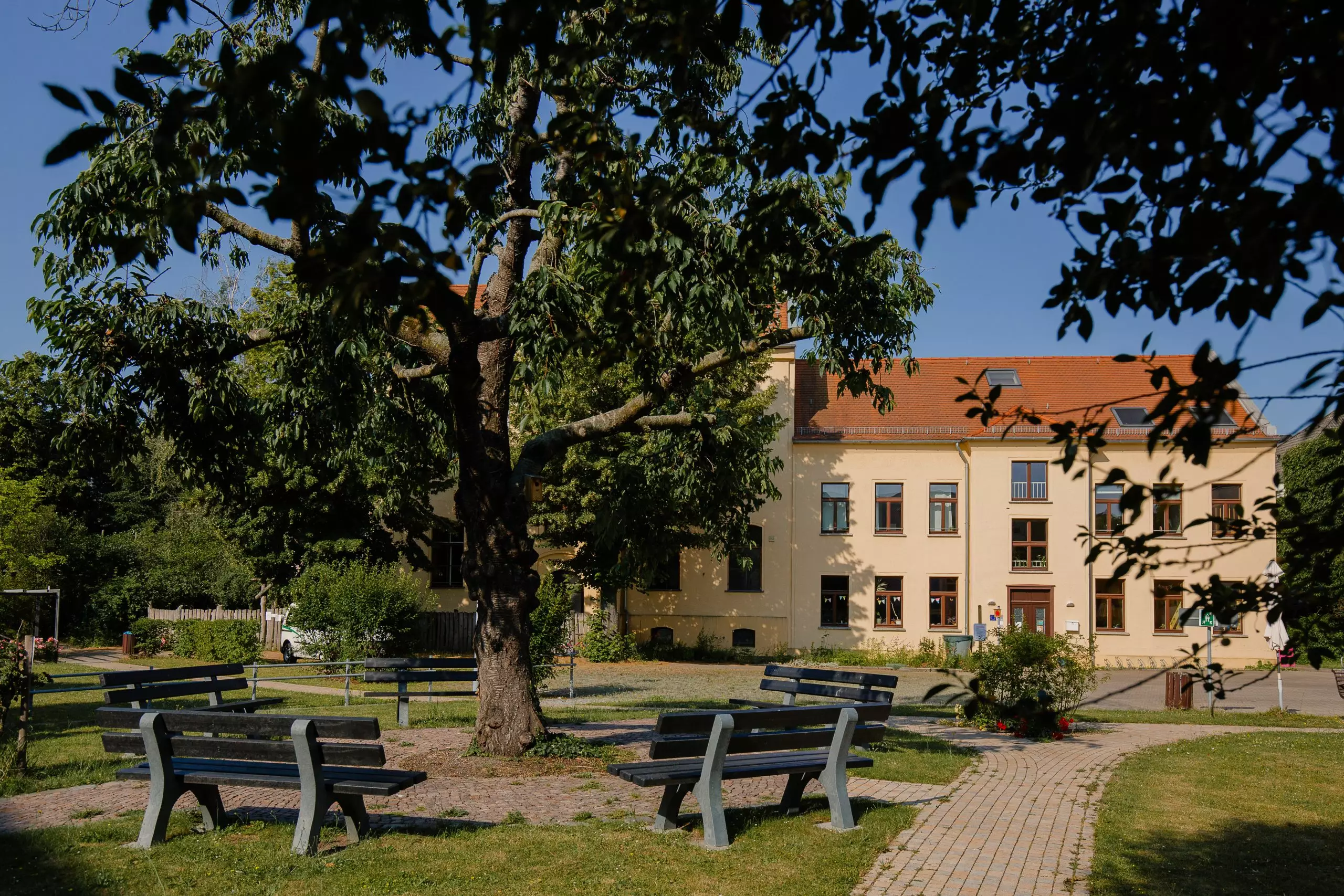Außenansicht des Familienzentrum Plagwitz, Hofseite