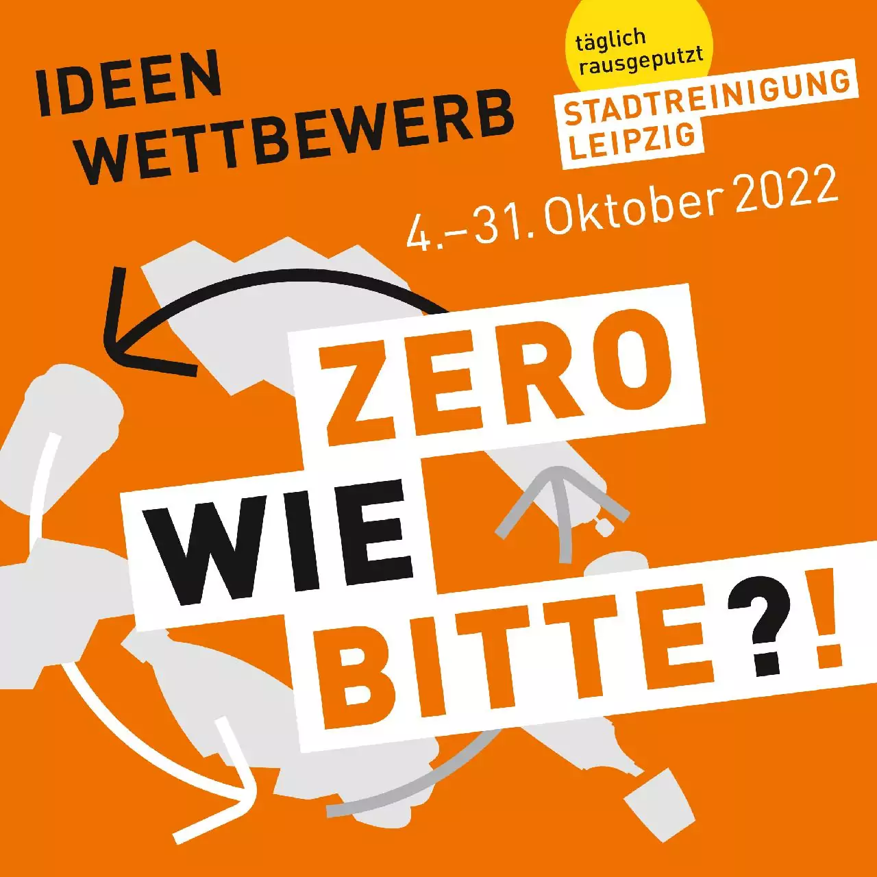 220919 SRL Wettbewerb Zero Waste Social Media 1080 1080 Orange - Mütterzentrum e.V. Leipzig